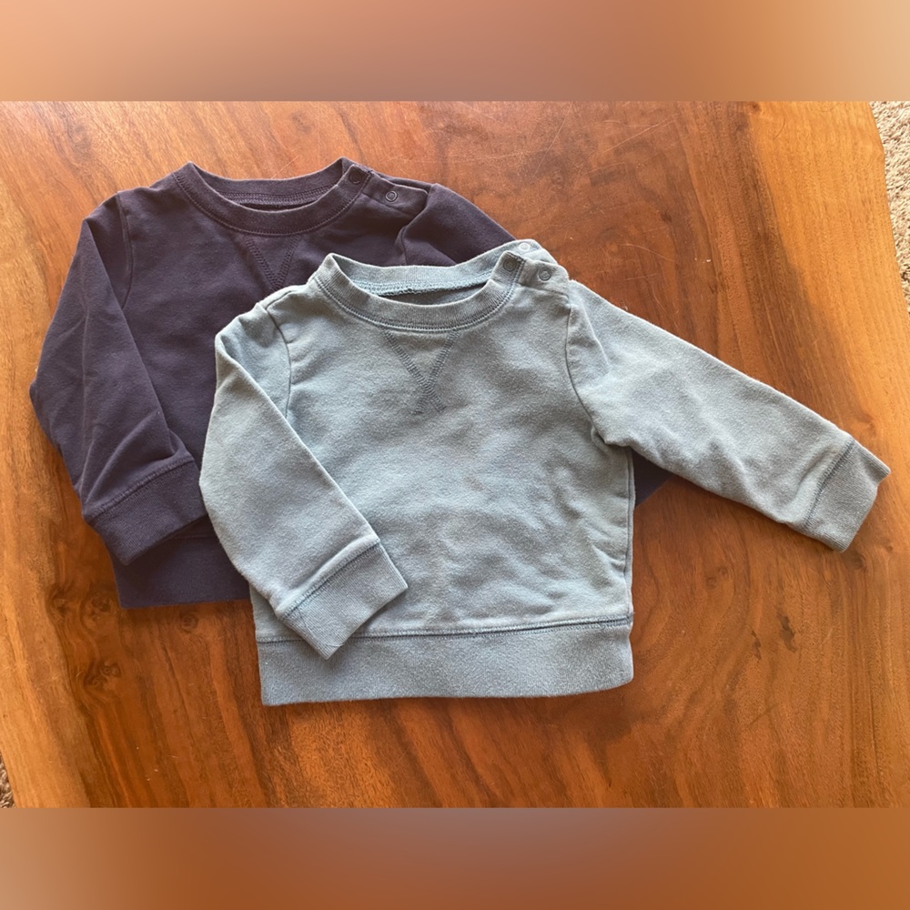 Primary Kids Sweatshirts - Dark Blue and Light Gray